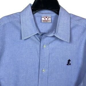 EUC Disney Store Mickey Mouse Long-Sleeve Button-Up 100% Cotton Men’s Size S